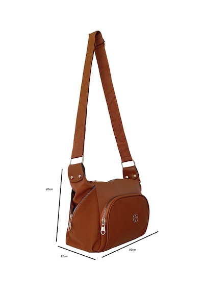 Mygeppetobag Suni Deri Bayan Çapraz Çanta -omuz Çantası Taba