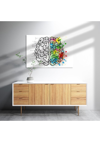 Cakasepetim Beyin Kıvrımları Sanat Ve Bilim Ahşap Mdf Tablo