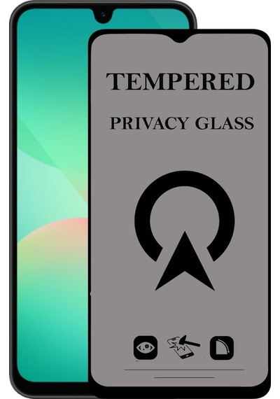 Samsung Galaxy A26 İle Uyumlu Tam Kaplayan Privacy Hayalet Temperli Ekran Koruycu Cam