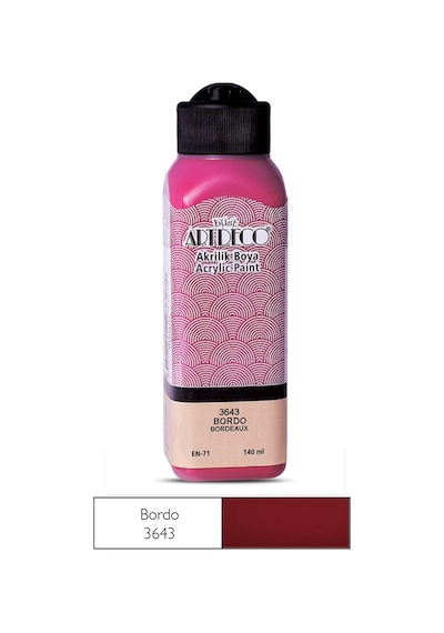 Artdeco Akrilik Boya 12 x 140 ML Bordo Y-070R-3643