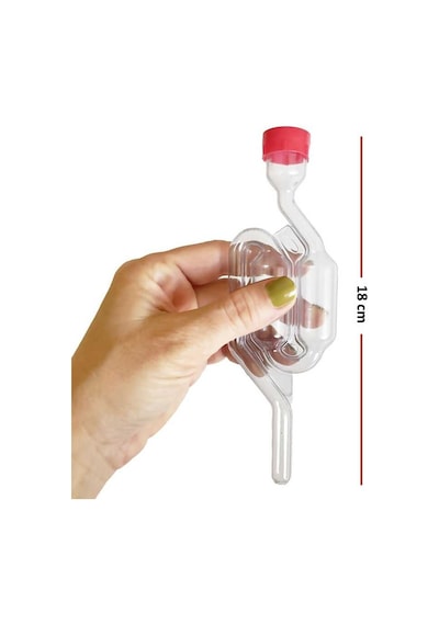 3 Adet Hava Kilidi 18 Cm Şeffaf Renkli Plastik Malzeme İle Pratik Kullanım Ahşap - Şeffaf