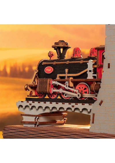 Rolife Tge01 Century Train Kitap Köşesi Book Nook Dıy Minyatür Maket Model Seti Mini Dollhouse 3d Model Kit Detaylı Dekoratif Hobi Seti 3d Puzzle Tiny House