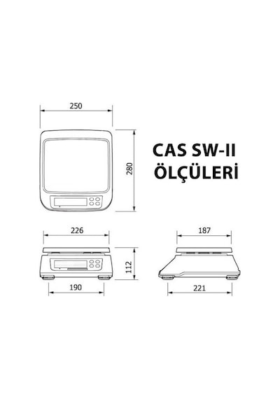 Cas Sw Iı Dijital Hassas Terazi (30Kg / 1Gr)