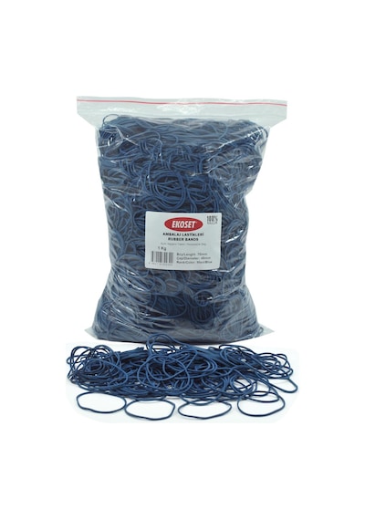 Ekoset Mavi Paket Ambalaj Para Lastiği 70Mm 1Kg