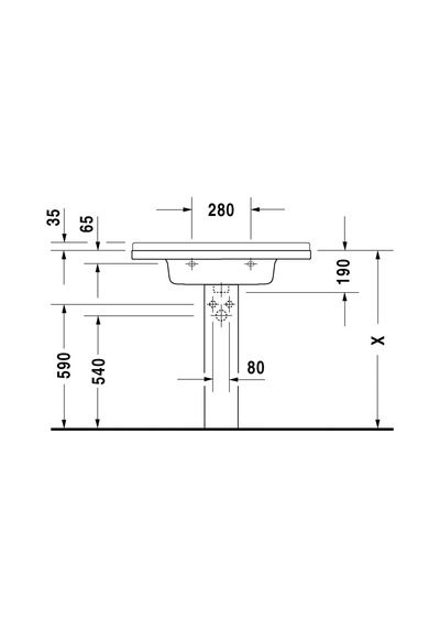 Duravit Starck 3 Etajerli Lavabo 850 x 485 MM 0304800000