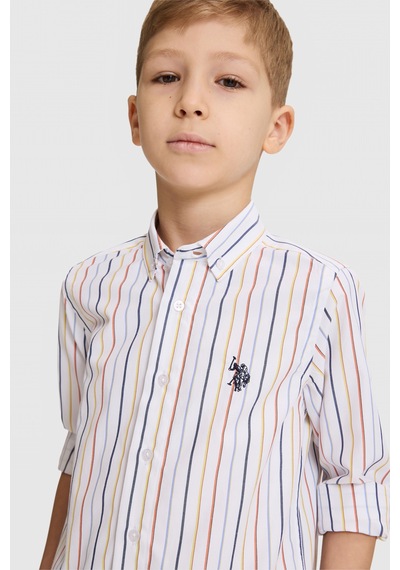 U.S. Polo Assn. Erkek Çocuk Sarı Gömlek Desenli 50324642-vr044