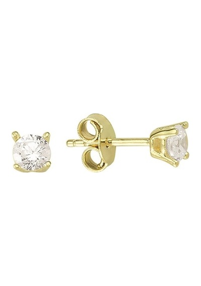 Goldkupe 14 Ayar Tektaş Altın Küpe 1,14 Gr-1227