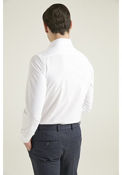 D'S Damat Ds Damat Slim Fit Beyaz Düz Nano Care Gömlek 5HF02ORTSG01 Beyaz