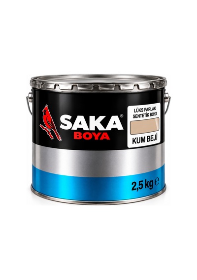 Saka Boya Lüks Parlak Sentetik Boya Kum Beji 2,5 Kg