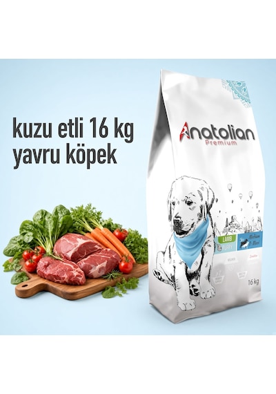 Anatolian Premium Kuzulu Orta ve Büyük Irk Yavru Köpek Maması 16 kg