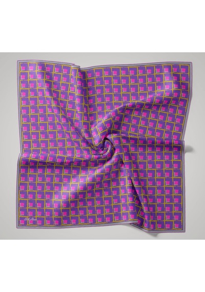 Silk Home Twill İpek Eşarp 11474 - 90 X 90 / Mor,pembe,çağla - 09 Mor,pembe,çağla - 09