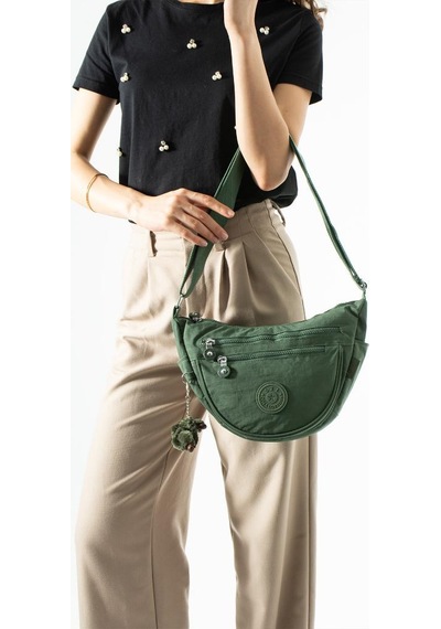 Baginn Klinkır Hafif Yağmur Geçirmez Kadın Postacı Çanta Çok Cepli 25 18 Cm Omuz Çantası 571 Collection Yeşil