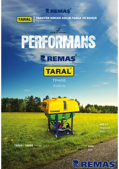 Taral Kobra TP 400 Pülverizatör 400 L Asılır Tip Traktör Arkası İlaçlama Makinesi
