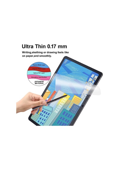 Samsung Galaxy Tab S9 Fe Plus 12.4 Inç Uyumlu Ekran Koruyucu Kağıt Hissli Nano Kırılmaz