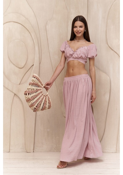 Mai Collection Mai Studios Co. Indriya Lila Crop Etek Takım Lila