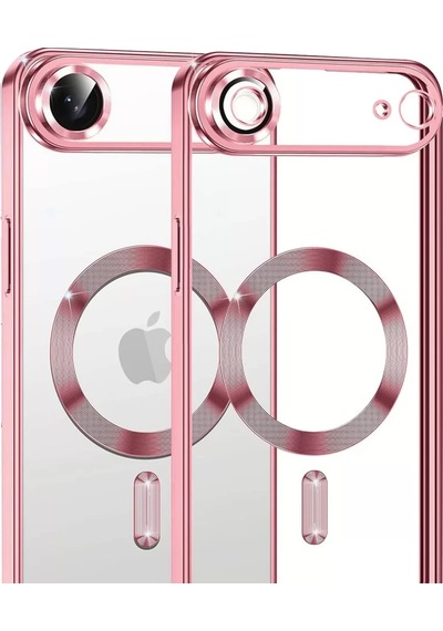 Newface Apple Apple iPhone Uyumlu  17 Air Kross Magneticsafe Kapak - Rose Pembe