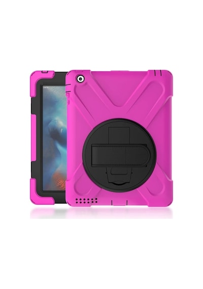 Apple iPad Uyumlu, 2/ipad 3/ipad 4/shockproof 3 Katmanlı Standlı Zırh Kılıf- 5775