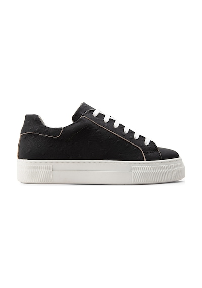Deery Hakiki Nubuk Siyah Puantiyeli Sneaker Kadın Ayakkabı - Z1681Zsyhc05 Siyah