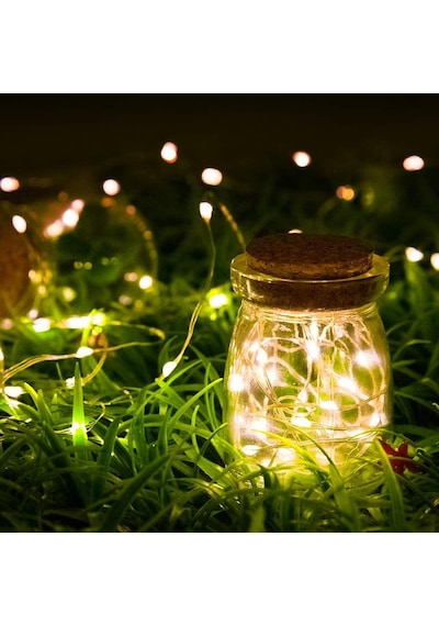Peri Led Işık 3 Metre (sarı) Pilli + 15 Adet Küçük  Mandal