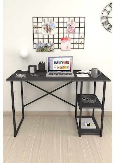 Bofigo 2 Raflı Çalışma Bilgisayar Masası 60 x 120 CM Kafka Antrasit Bofigo 2 Raflı Çalışma Bilgisayar Masası 60 x 120 CM Kafka Antrasit