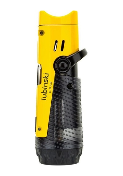 Lubinski Lion İğneli + Delicili Tek Torch Puro Çakmağı Sarı