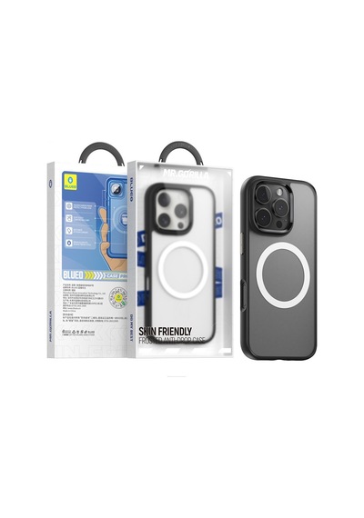 Apple Uyumlu iPhone Blueo 16 Pro Siyah Skin friendly Anti drop Magnetic
