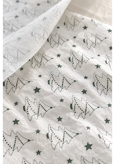 Yılbaşı Çam Ağacı Desenli Pelur Kağıt, 1kg 115 Adet - 50x70 Cm, H