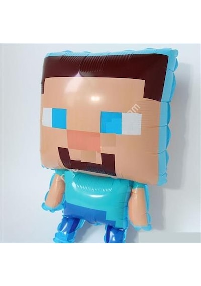 Minecraft Folyo Balon 70cmx45cm Doğum Günü Parti Helyumla Uçan