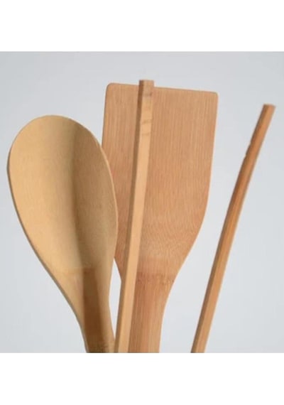 3lü Ahşap Kaşık Spatula Maşa Seti Ahşap Kahverengi Diğer