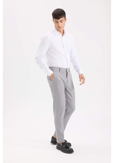 DeFacto Tailored Fit Normal Kesim Düz Paça Her Yöne Esneyen Yazlık Kumaş Pantolon -  C7508AX25SPGR370