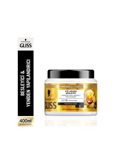 Besleyici Saç Bakım Maskesi 400 Ml Omega 9 Ve Marula Yağı İle