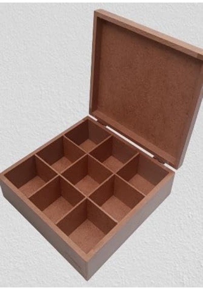 Hobi 90028 Dekoratif Model Takı Kutusu Bölmeli Ahşap Ham Mdf El Yapımı Diğer