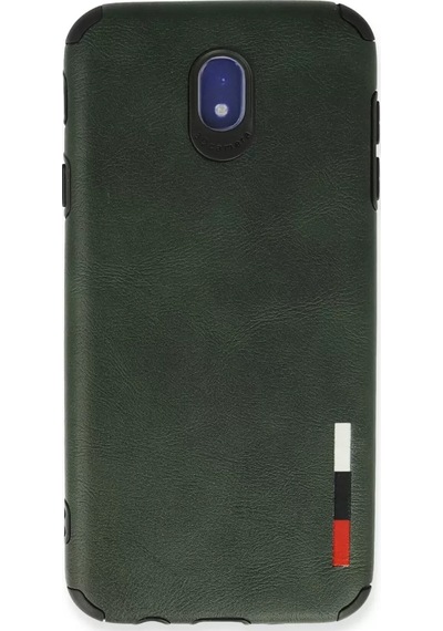 Newface Samsung Galaxy J7 Pro / J730 Kılıf Loop Deri Silikon - Yeşil