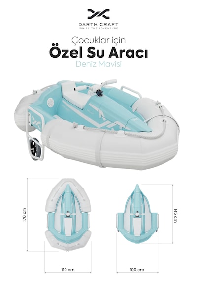 Splash Elektrikli Çocuk Teknesi / Şişme Bot - Genç Kaptanların İlk Gerçek Teknesi