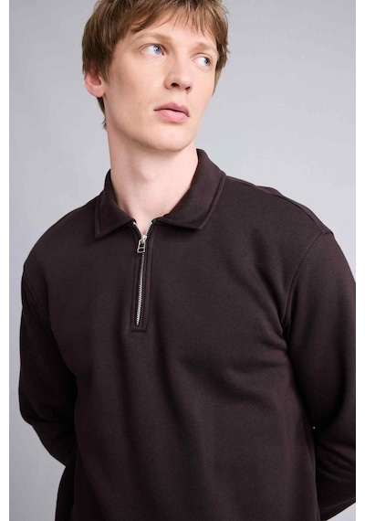 Defacto Kalın Kumaş Sweatshirt H1833ax26spbn337 Kahve-bn337
