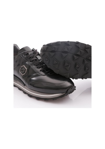 Dgn 6275 Erkek Bağcikli Sneakers Ayakkabi Siyah Açma