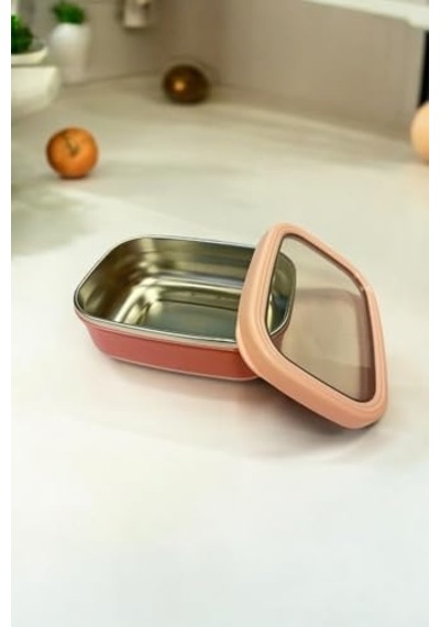 Dikdörtgen Saklama Kabı 820 Ml Pembe Vp-929, Pembe