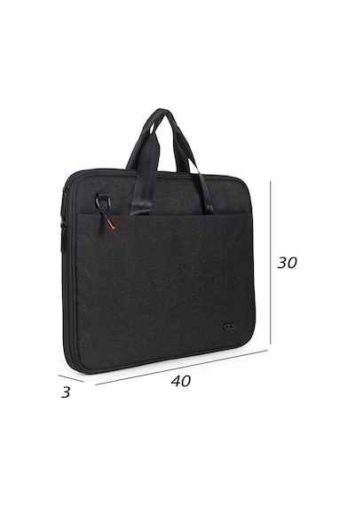 Necati Çanta Macbook Organizer Laptop Evrak Çantası 15.6 & 16 Inç Siyah-1643 Siyah