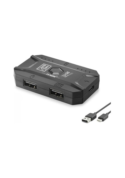 M1 Pro Mobil Oyun Klavye Mouse Dönüştürücü Adaptör Bluetooth 5.0 Type-c Siyah Evimdeyokyok