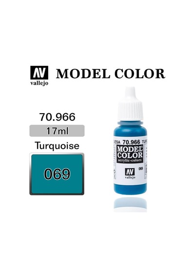 17 Ml. 69 Turquoise-matt Model Color Serisi Maket Boyası, Vallejo 70966 Standart