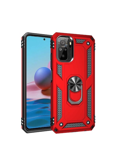 Xiaomi Redmi Note 10 Kılıf Zore Vega Kapak Kırmızı