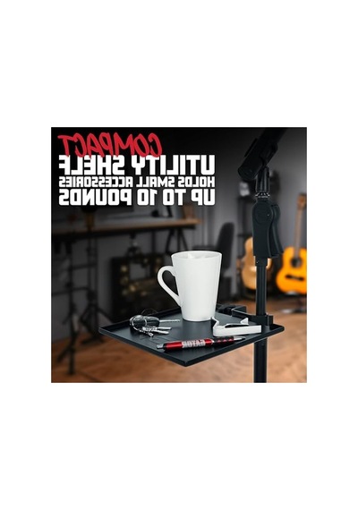 Clamp-on Utility Shelf, 9x2 İnç Yüzey, 10 Pound Taşıma Kapasitesi Açık Mavi