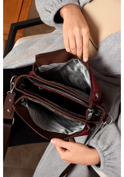 Just Polo Kadın Orijinal Yeni Sezon Omuz Çantası Shopper Ebat : 21 X 28 Cm Bordo