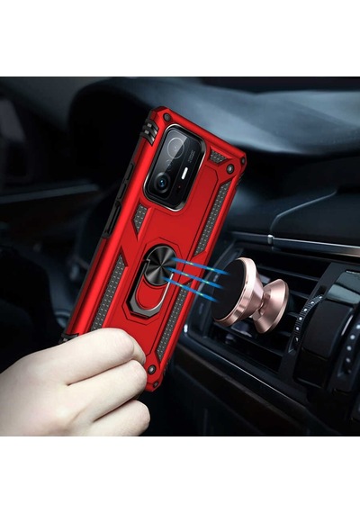 Xiaomi Mi 11T Pro 5G Kilif Yüzüklü Standli Manyetikli Armor Zirh 527010151
