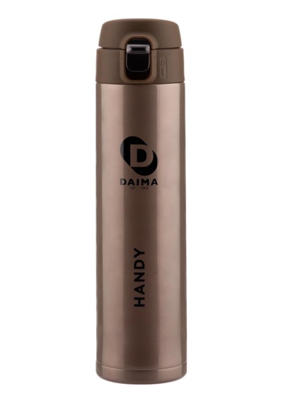 Daima Handy 520 Ml 12 Saat Sıcak 24 Saat Soğuk Bronz Termos Kahverengi