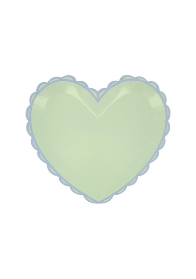 Meri Meri - Pastel Ton Kalp Tabaklar L 8'li
