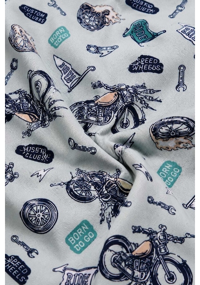 Tenra Erkek Çocuk Pamuklu Şortlu Pijama Takımı 3-12 Yaş Yeşil