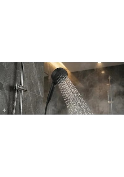 Yüksek Basınçlı Siyah Duş Başlığı Su Tasarruflu Ve Kolay Montajlı Banyo Aksesuarı 6998
