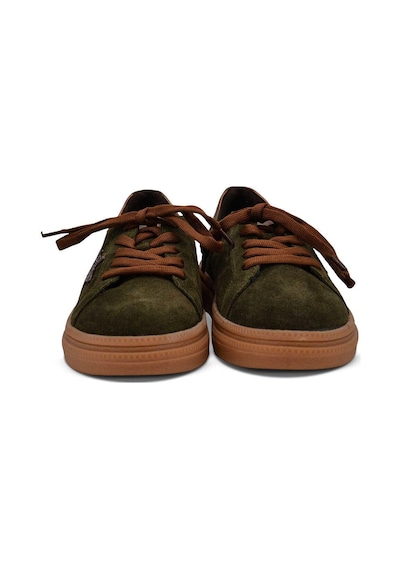 Venüs 2652451k Kadın Hakiki Süet Deri Yıldız Desen Sneaker Ayakkabı Haki