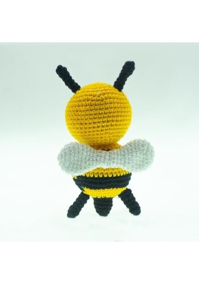Amigurumi Arı Figür 13 Cm El Yapımı Pamuk İp Örgü Dekoratif Obje